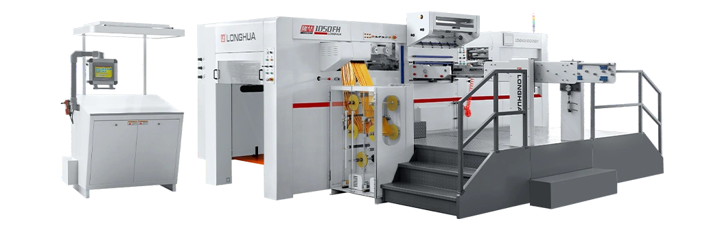 Automatic Deep Embossing,Hot Stamping. Die-cutting And Stripping Machine